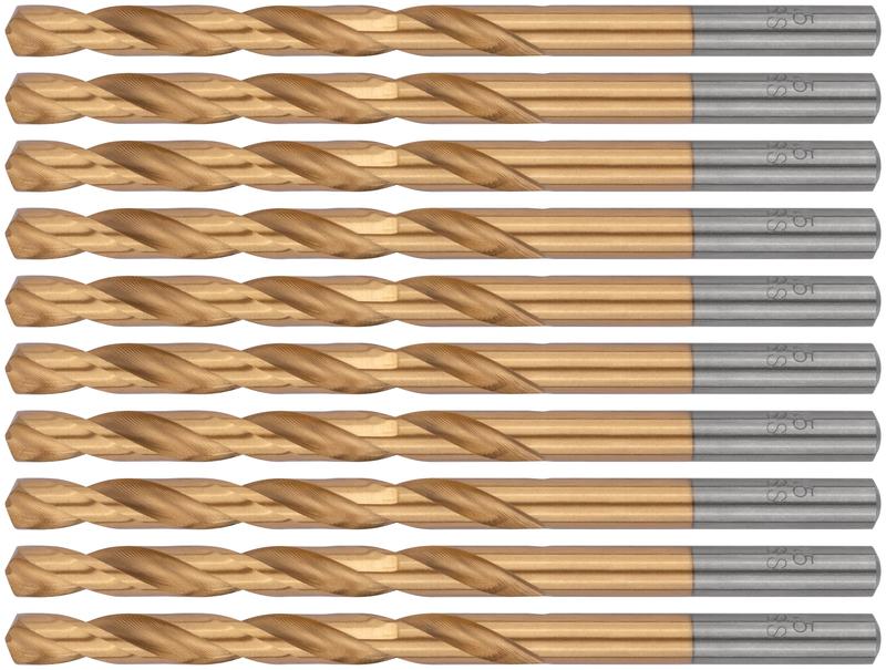 Сверло HSS по металлу титановое покрытие 5.5мм (уп.10шт) FIT 34155