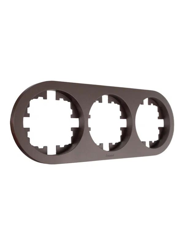 Рамка 3-м OSEN горизонт. круглая шоколад LEZARD 744-7300-148