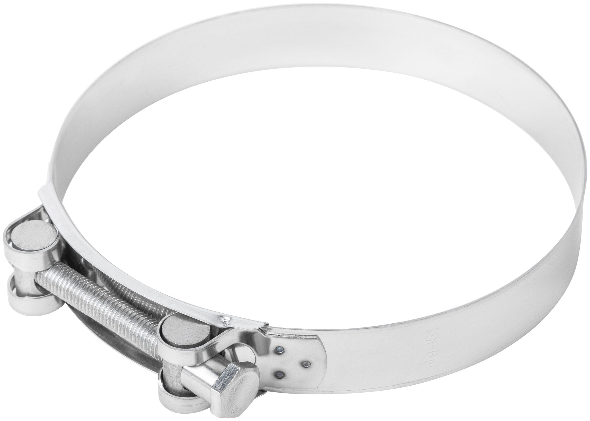 Хомут обжимной силовой шарнирный, нерж.сталь 149-161 мм