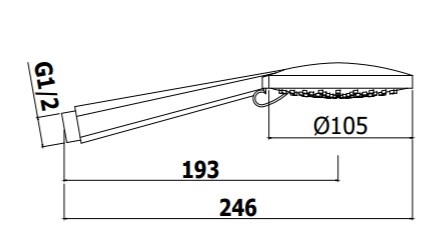 Душ BRIO 4 режима+стоп 105мм ABS