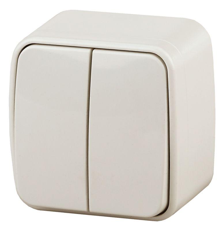 Выключатель 2-кл. ОП Polo 3-104-02 10А 250В IP20 слон. кость Intro Б0053538