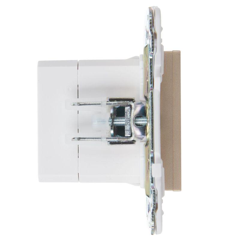 Розетка USB A+C 3.1А SKANDY SK-R14Sh шампань IEK SK-U22-D31-K37