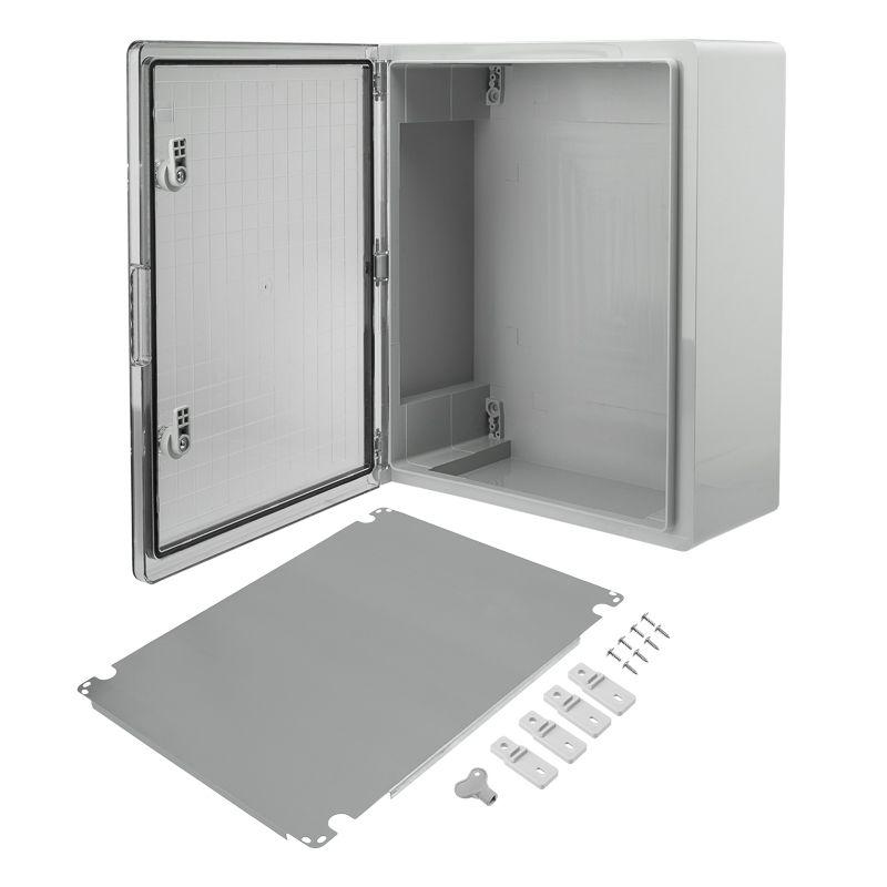 Корпус ЩМПп 500х400х240мм УХЛ1 IP65 с прозр. дверцей и монтажной панелью АБС пластик. Rexant 11-0416