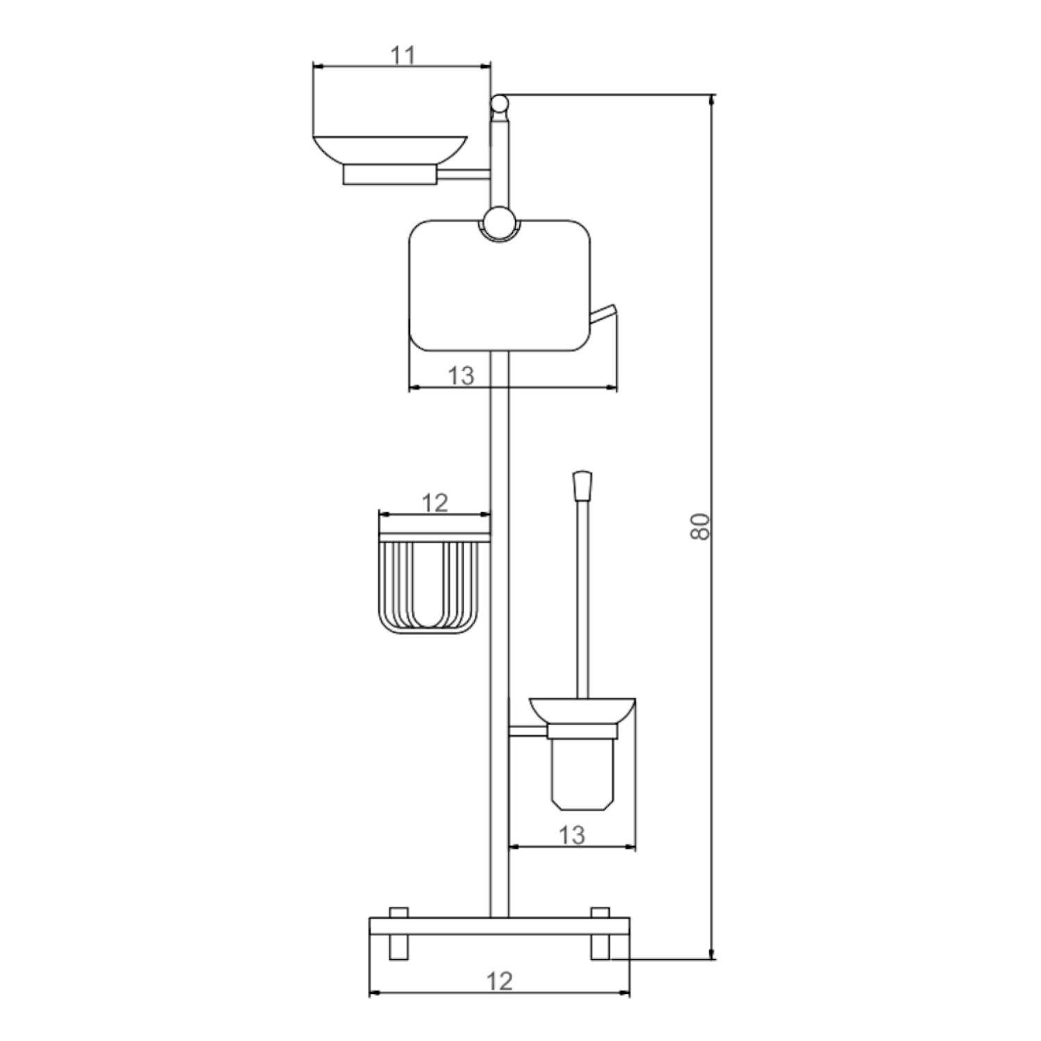 Напольная стойка Savol S-00B01, хром