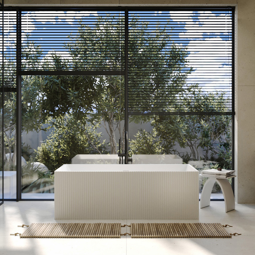 Ванна из искусственного камня ABBER Stein AS9602 белая матовая