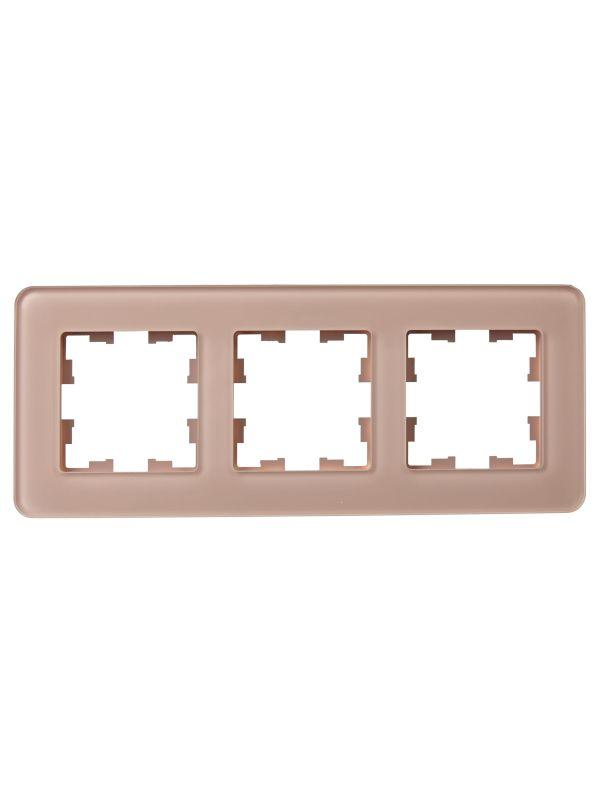 Рамка 3-м BRITE РУ-3-2-Бр стекло дым. RE IEK BR-M32-G-41-K97