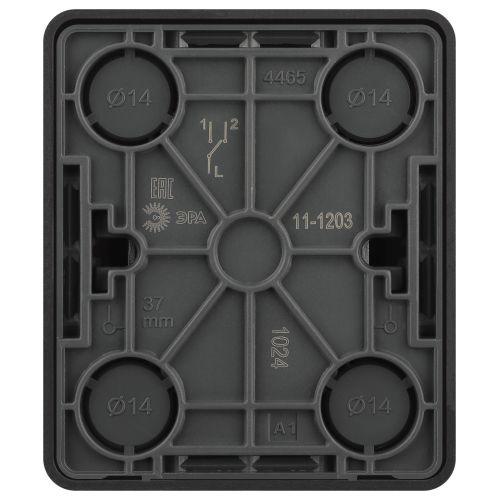 Переключатель ОП Эксперт 11-1203-05 IP20 250В 10АХ антрацит Эра Б0063003