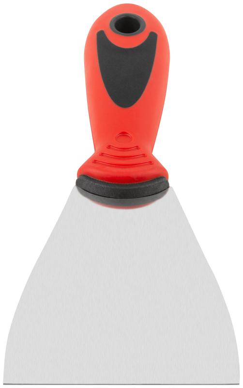 Шпатель 80мм прорезиненная ручка нерж. сталь КУРС 06713