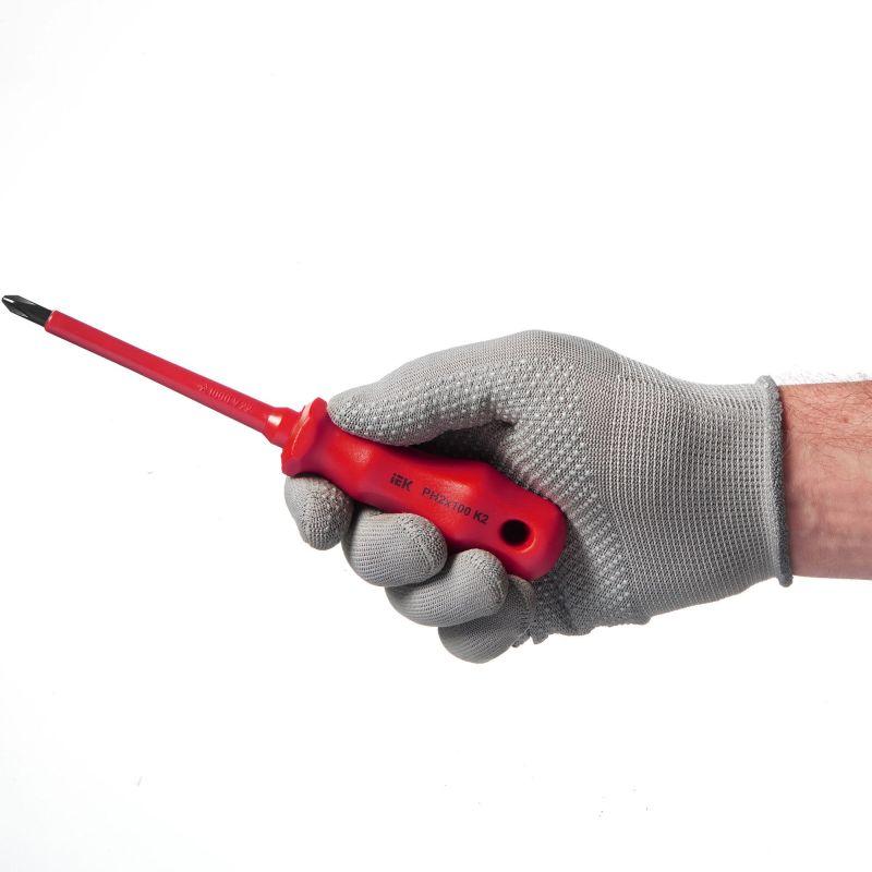 Отвертка диэлектрическая крестовая Ph2х100мм K2 1000В ARMA2L 3 IEK A2L3-SC30-K2-PH-20-100