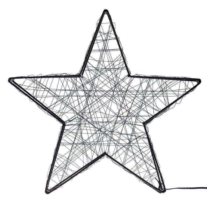 Фигура Металлическая 3D "Звезда" 35см питание 3хAA (не в компл.) тепл. бел. Neon-Night 513-706