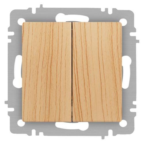 Выключатель 2-кл. СП Accent 6-104-11 10А IP20 250В AL/CU сосна Intro Б0063503