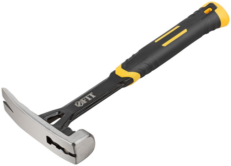 Молоток-гвоздодер Профи 450г цельнометал. FIT 44798