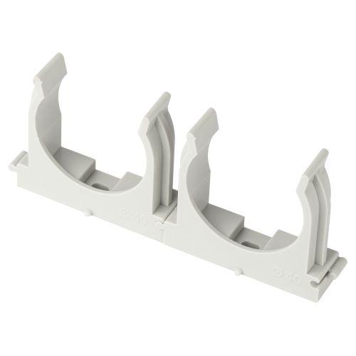 Держатель для труб (клипса) d40мм для прямого монтажа CLIP-40-G-MP сер. (уп.25шт) Эра Б0062027