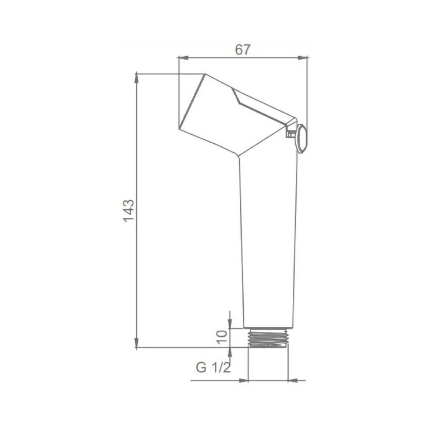 Лейка для гигиенического душа Raglo R460.01.06, черный