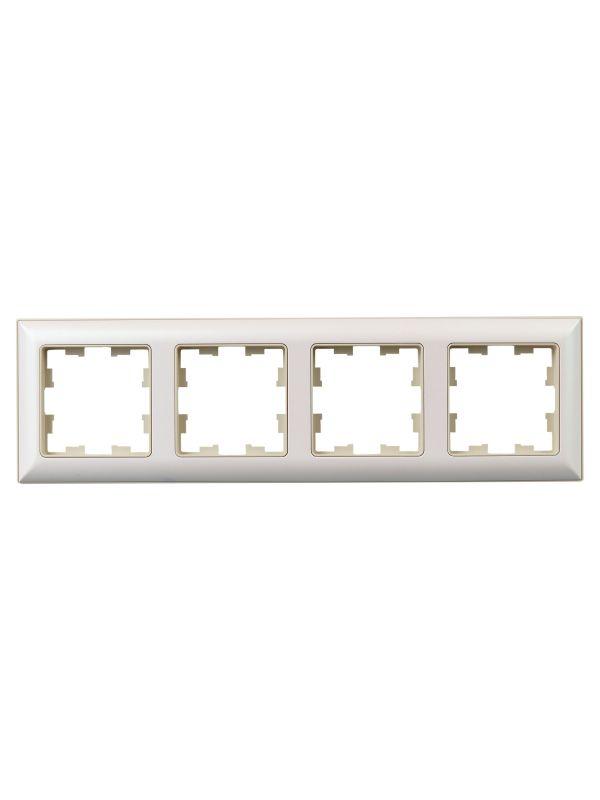 Рамка 4-м BRITE РУ-4-Бр беж./жемчуж. IEK BR-M42-12-1-K10