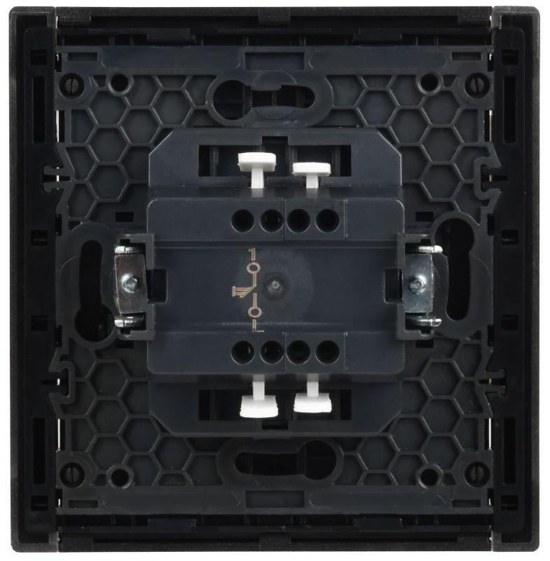 Выключатель 1-кл. FORTE&PIANO 10А FP510 с самовозвратом сталь IEK FP-V14-0-10-1-K46