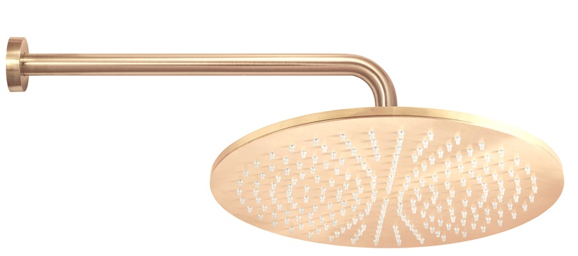 Верхний душ d.300 MASTER KING 8 мм, антикальц., Золото медовое брашированное  ZSOF079HGSP