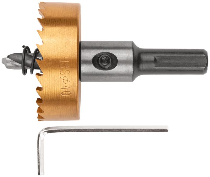 Коронка кольцевая пометаллу HSS сталь титановое покрытие 40мм FIT 36872