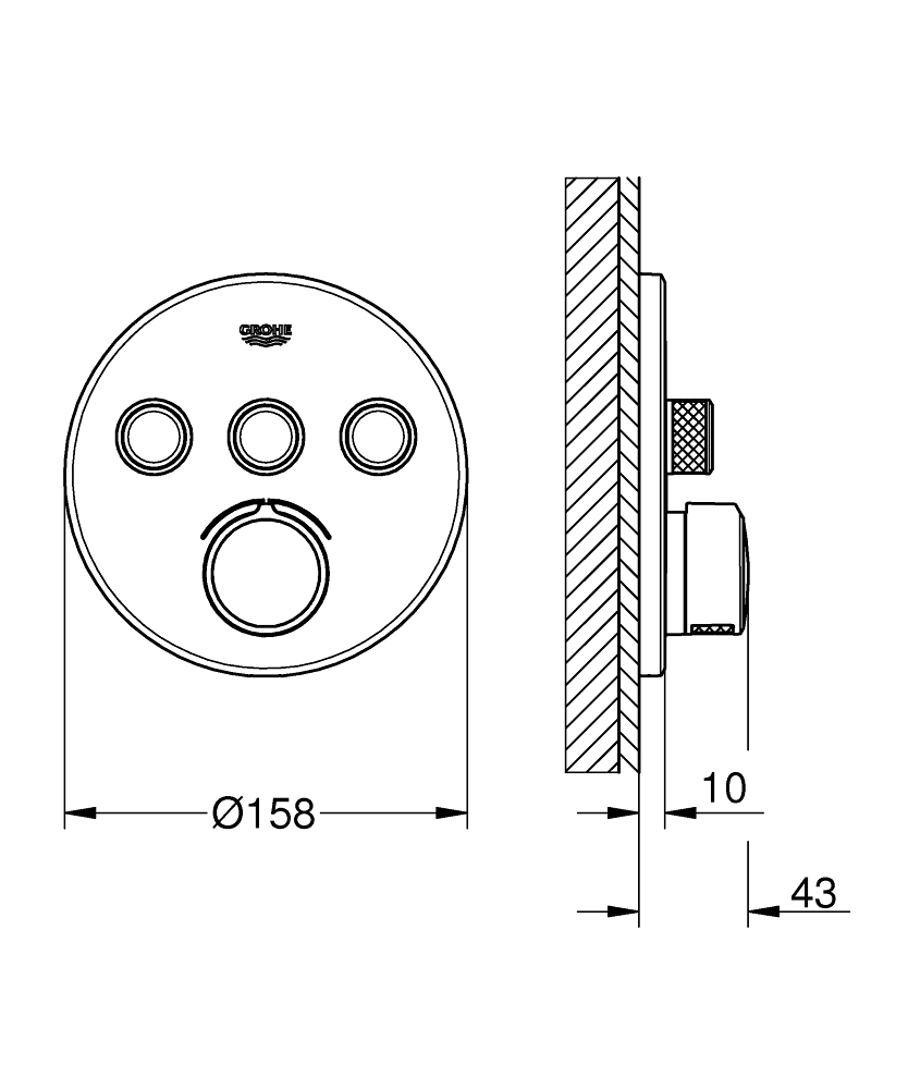 Смеситель Grohe SmartControl 29146000 на 3 выхода