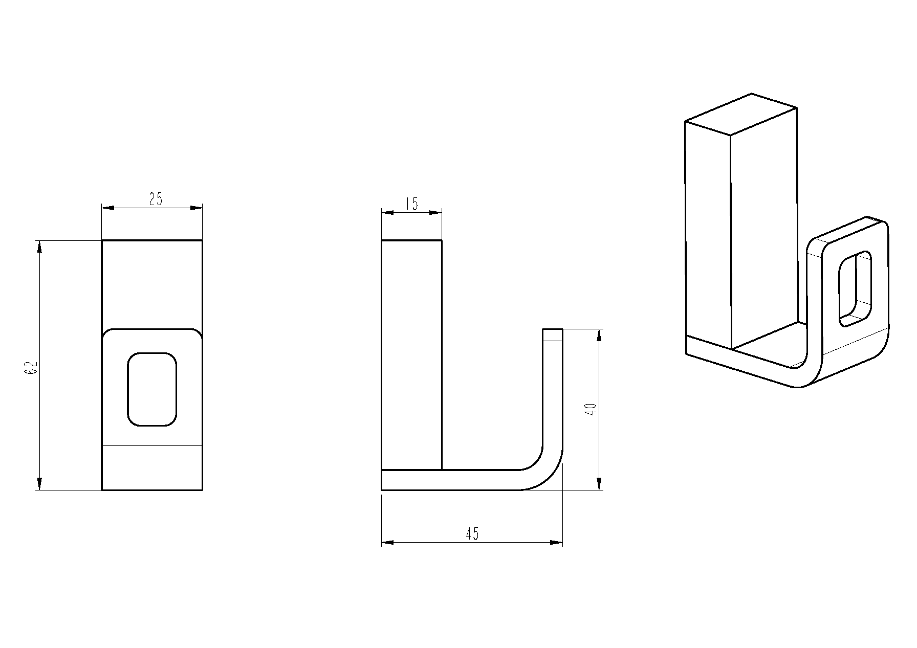 Крючок Bronze серия Q