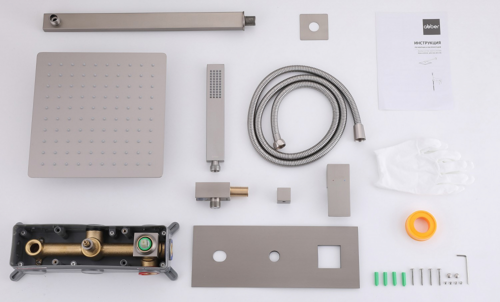 Душевая система ABBER Daheim AF8218SP скрытого монтажа без излива, сатин