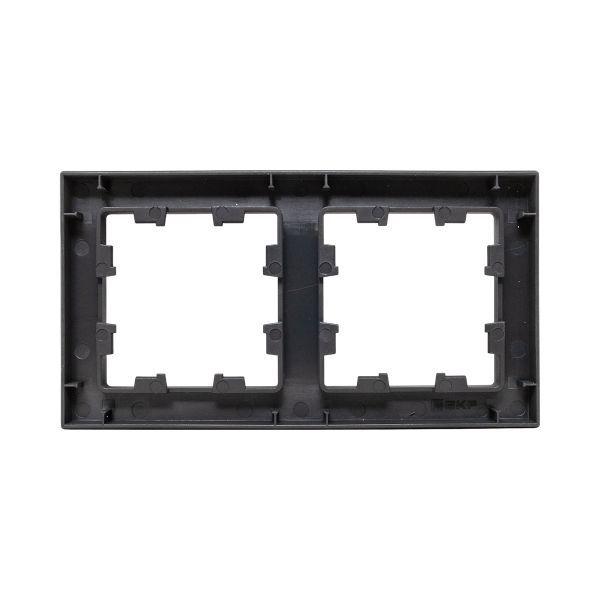 Рамка 2-м Эпика пластик черн. EKF UP1-FPB-02