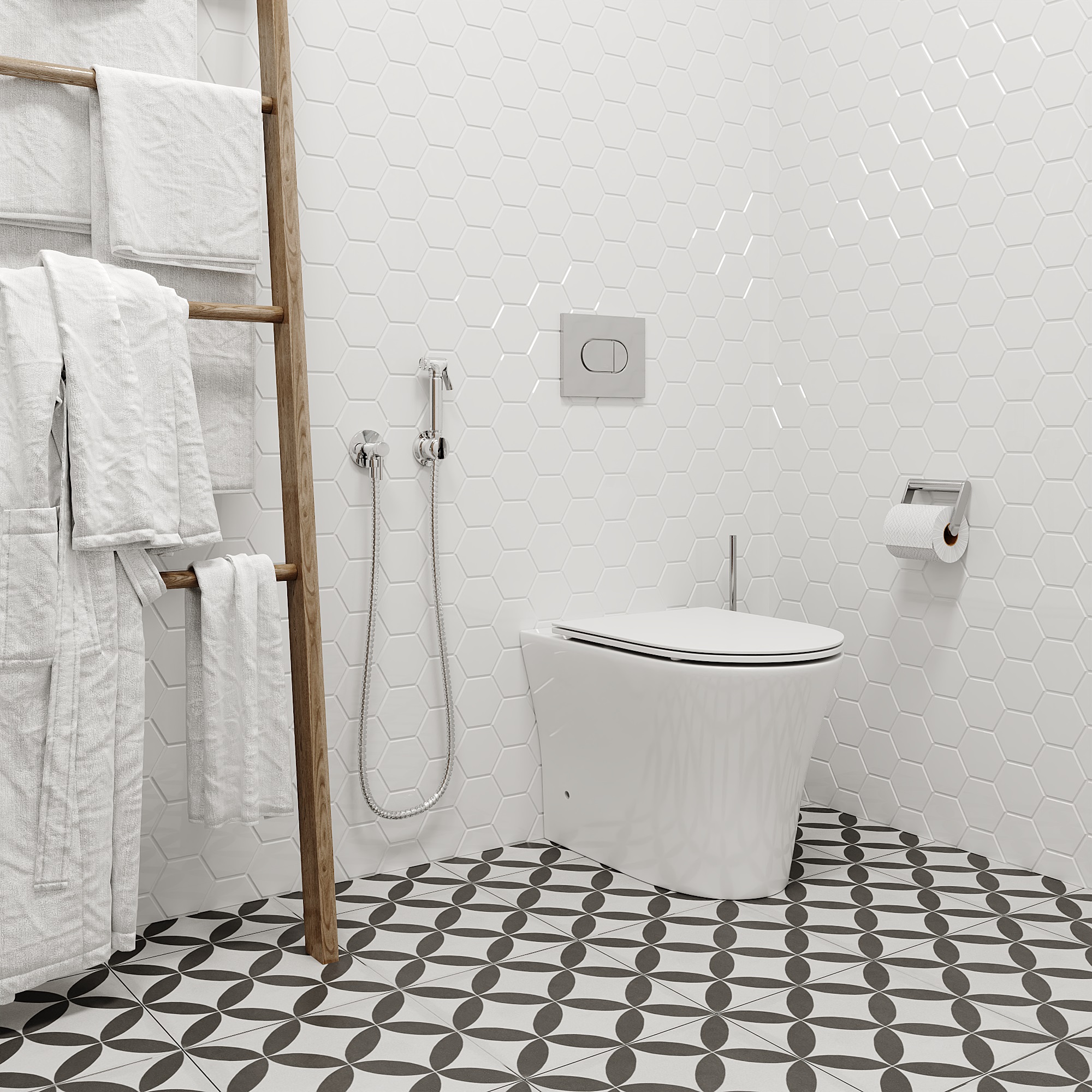 Унитаз ADIGE F приставной безободковый Ceruttispa CT8907 (500x365x405)