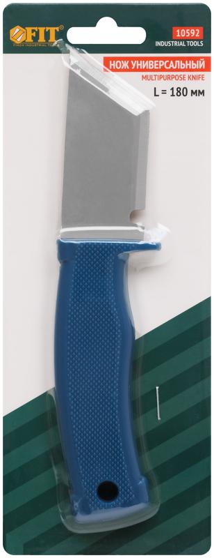 Нож универсальный пластиковая ручка две режущие кромки 180мм FIT 10592
