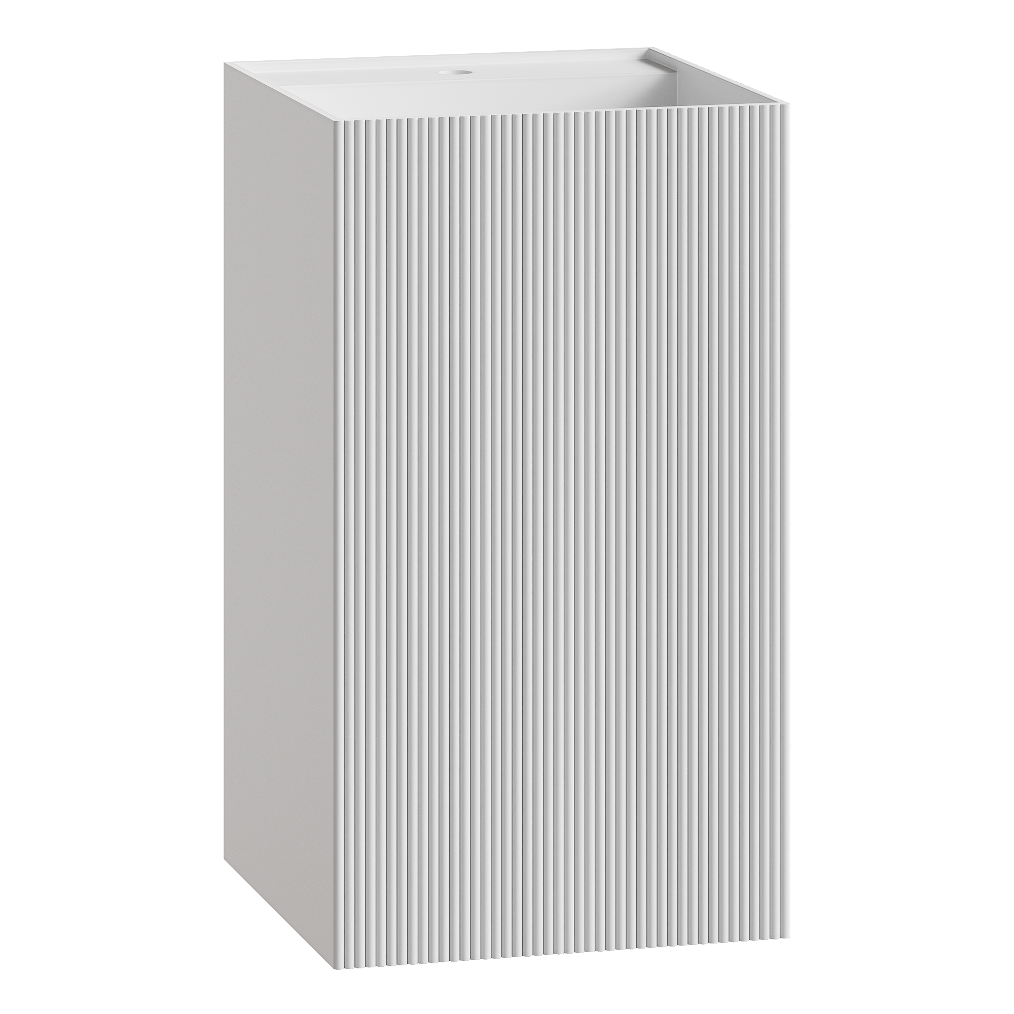 Раковина напольная Cube Corian 480*480*850 Matt White