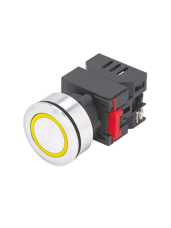 Лампа индикаторная ЛС(к)-30-Ж-2-220-65У1 светодиодная матрица d30мм 220В AC/DC IP65 желт. Электротехник ET016985