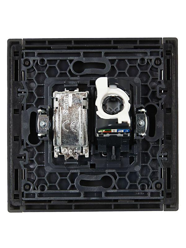 Розетка 2-м TV+RJ45 кат.5E FORTE&PIANO FP336 сер. IEK FP-AK20-1-K03