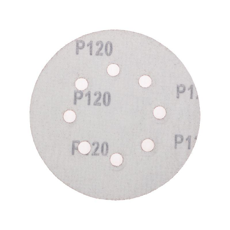 Диск абразивный на ворсовой основе на липучке перфорир. P120 125мм (уп.10шт) Kranz KR-91-1168