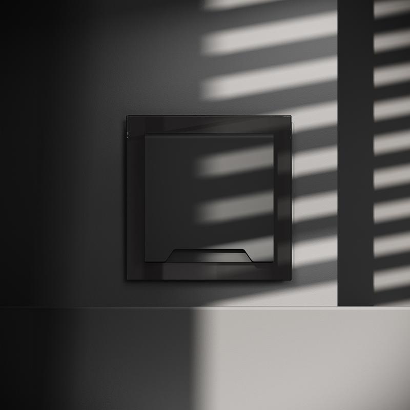 Розетка 1-м СП S70 16А с заземл. защ. шторки + крышка механизм черн. матов. Voltum VLS040308