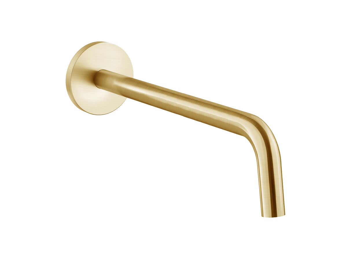 Излив из стены d.24 Paffoni LIGHT ZBOC139HGSP Золото медовое брашированное