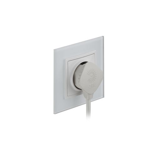 Вилка плоская V5 16А с заземл. прямой ввод (10/200/7000) бел. ЭРА Б0019192