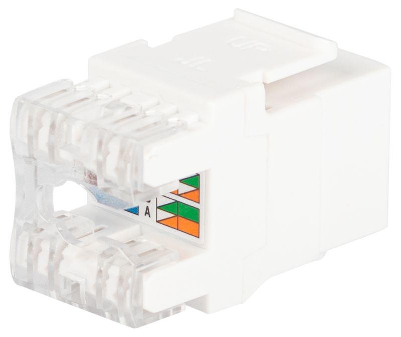 Люк 18-8002-01 коннектор RJ45 CAT6 UTP Keystone бел. Эра Б0063290