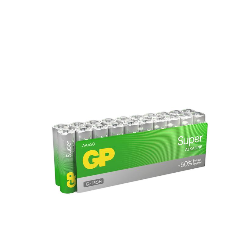 Элемент питания алкалиновый AA/LR6 1.5В Super Alkaline (уп.20шт) GP 1208