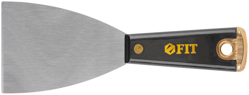 Шпатель для удаления ржавчины профи толщ. лезвия 1мм пластик. ручка сметал. бойком 3дюйм (75мм) FIT 06400