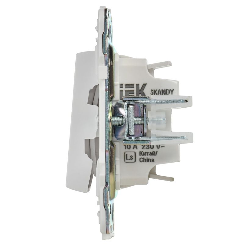 Выключатель 2-кл. SKANDY 10А SK-V04W арктич. бел. IEK SK-V20-0-10-K01