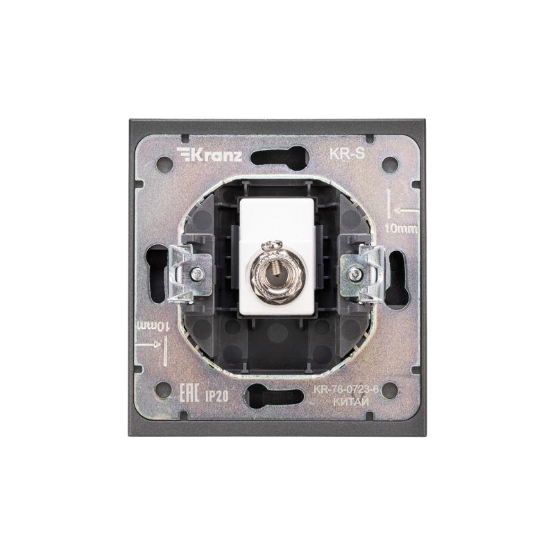 Розетка СП STRONG MIELE TV графит Kranz KR-78-0723-6