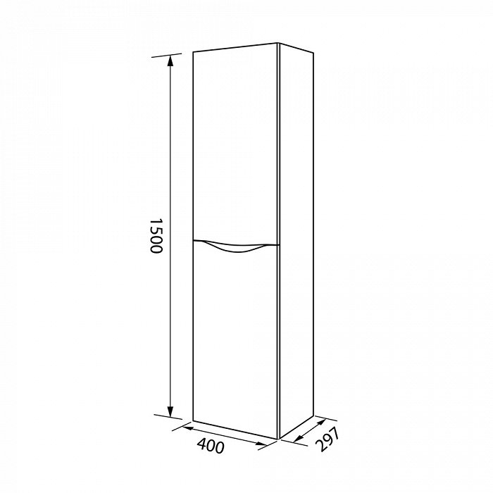 Шкаф-пенал IDDIS Cloud 40 подвесной белый (CLO40W0i97)