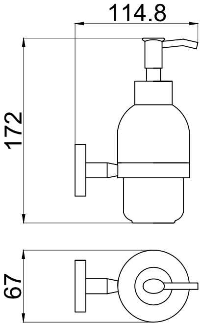 Дозатор для жидкого мыла Allen Brau Priority 6.31006-31 белый/черный матовый