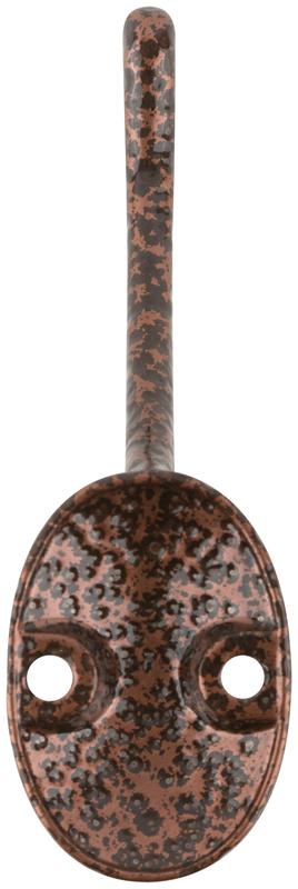 Крючок-вешалка двойн. антик медь 66872