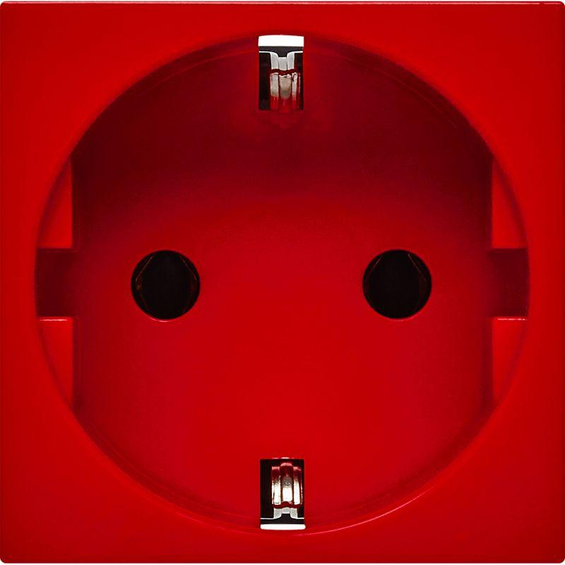 Розетка 2мод. 16А 250В 90град. с заземл. без защ. шторок винт. зажимы красн. ИЭК Leg 4525046