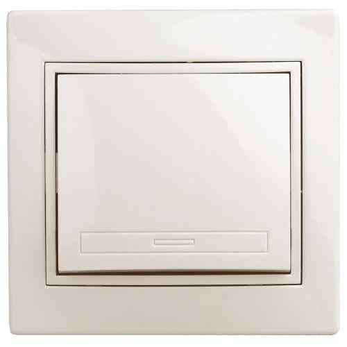 Кнопка включения СП Plano 1-109-02 10А 250В IP20 Plano слон. кость Intro Б0053832