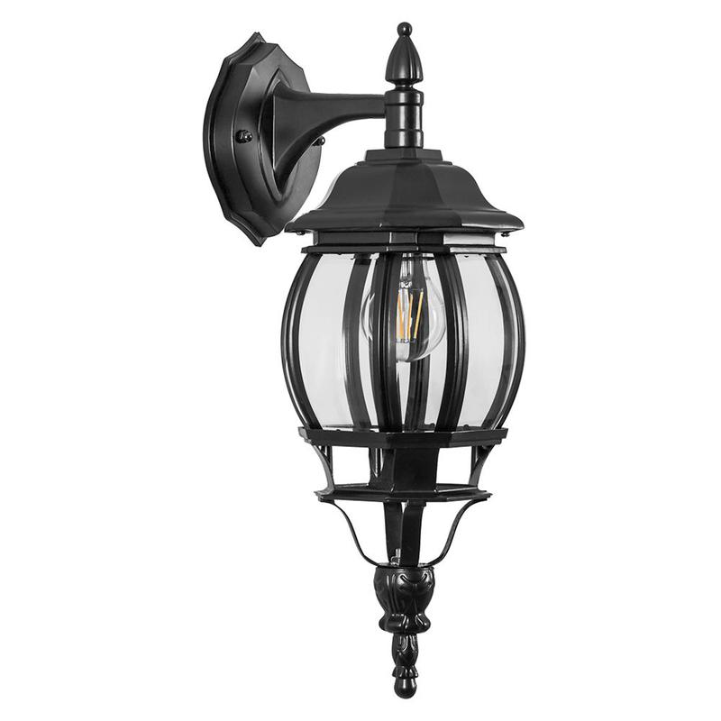 Светильник садово-парковый 100Вт 230В E27 черн. 8102/PL8102 (на стену вниз) FERON 11098