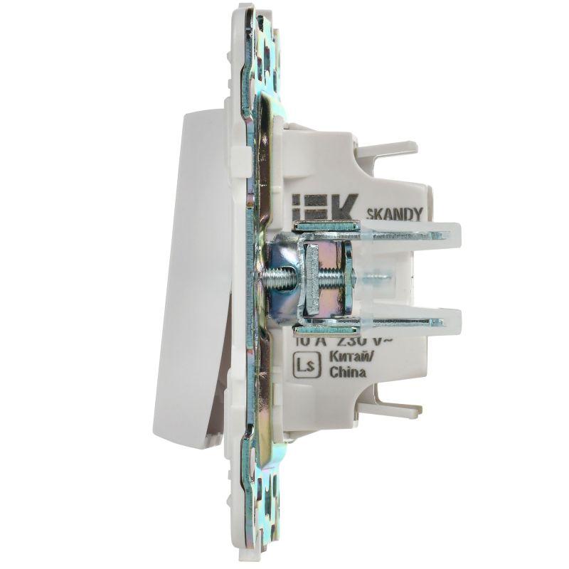 Выключатель кнопочный 1-кл. SKANDY 10А SK-V14W арктич. бел. IEK SK-V17-0-10-K01