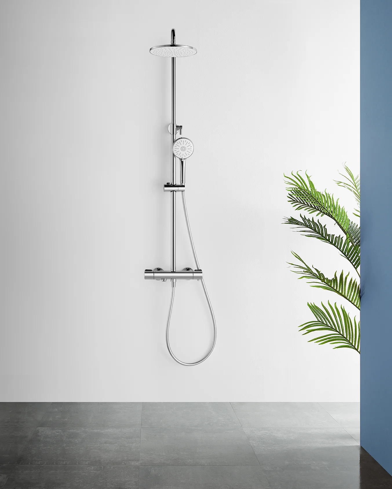 Душевая стойка ARROW AG3318CP, 226 мм с термостатом, хром