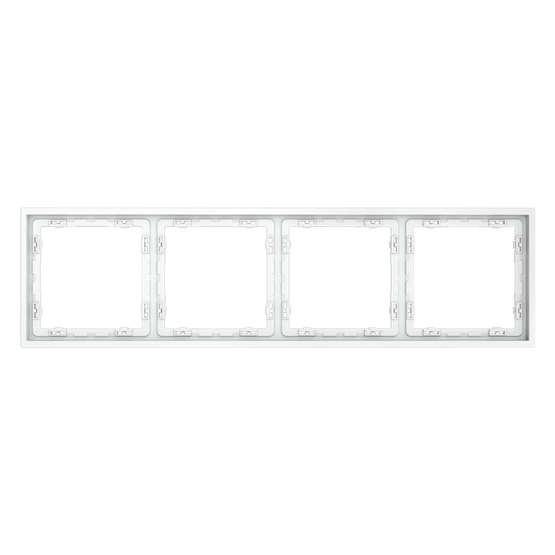 Рамка 4-м S70 пластик. бел. матов. Voltum VLS100402