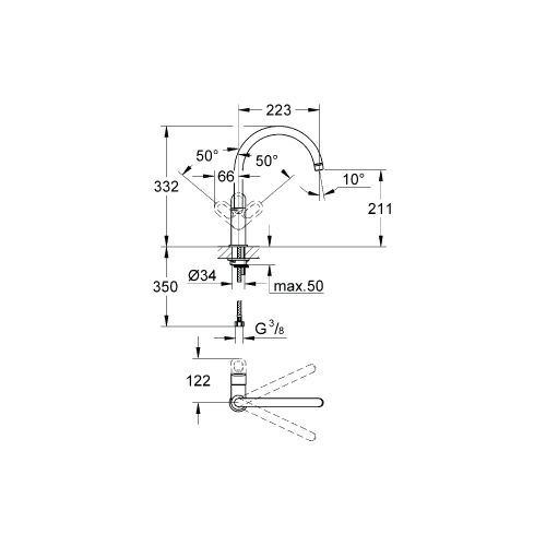 Смеситель Grohe Bauloop 31368000 для кухни